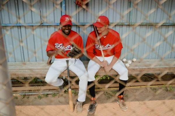 baseball players talking